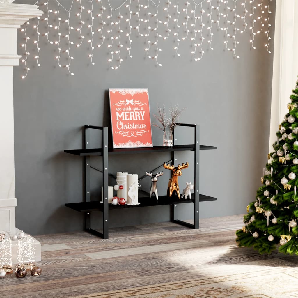 vidaXL Book Cabinet | Black | Engineered wood | 100 x 30 x 70 cm | Book Cabinet