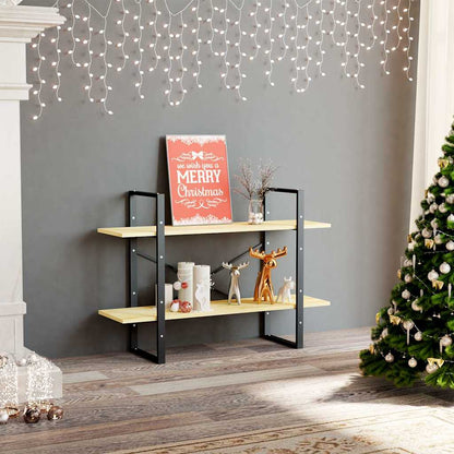 806472 vidaXL 2-Tier Book Cabinet 100x30x70 cm Solid Wood Pine