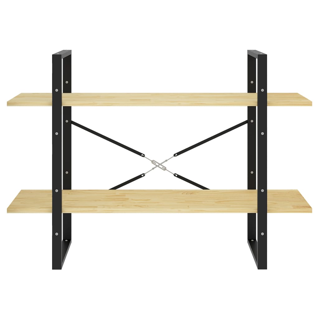 vidaXL 2-Tier Book Cabinet 100x30x70 cm Solid Pine Wood