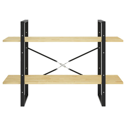 vidaXL 2-Tier Book Cabinet 100x30x70 cm Solid Pine Wood
