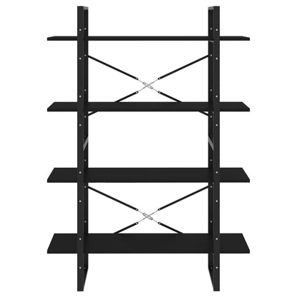 vidaXL Book Cabinet | Black | Engineered wood, Metal | 100x30x140 cm