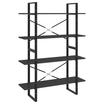 806479 vidaXL 4-Tier Book Cabinet Grey 100x30x140 cm Engineered Wood
