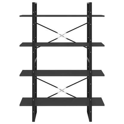806479 vidaXL 4-Tier Book Cabinet Grey 100x30x140 cm Engineered Wood