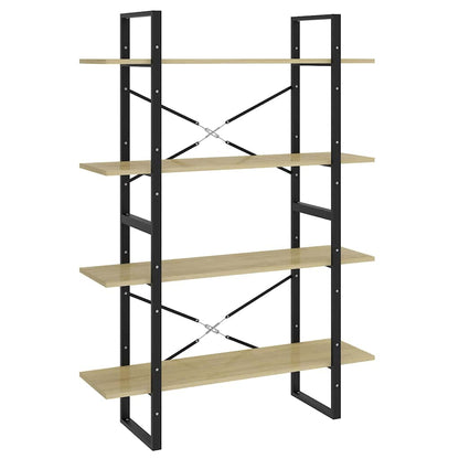 806480 vidaXL 4-Tier Book Cabinet Sonoma Oak 100x30x140 cm Engineered Wood