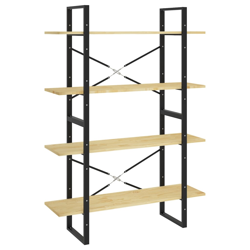 vidaXL 4-Tier Book Cabinet 100x30x140 cm Solid Pine Wood