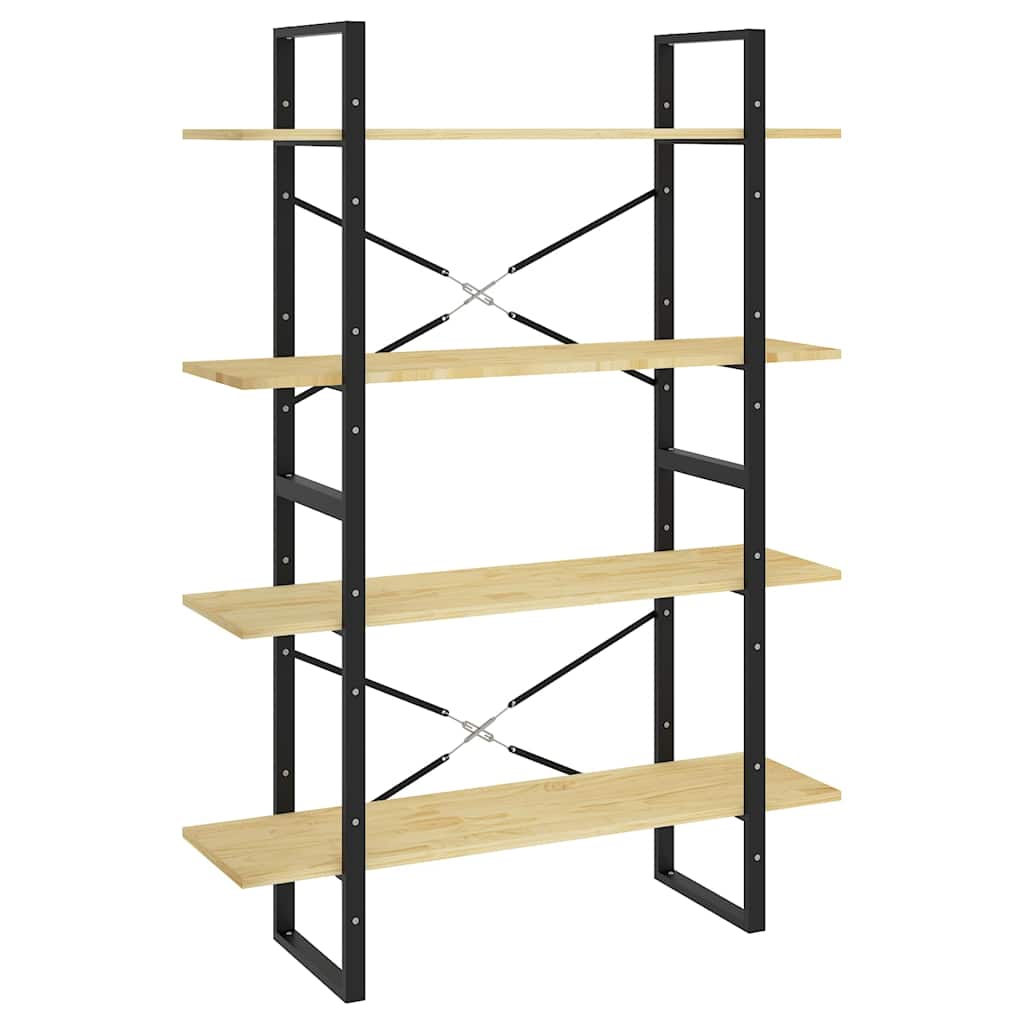 vidaXL 4-Tier Book Cabinet 100x30x140 cm Solid Wood Pine