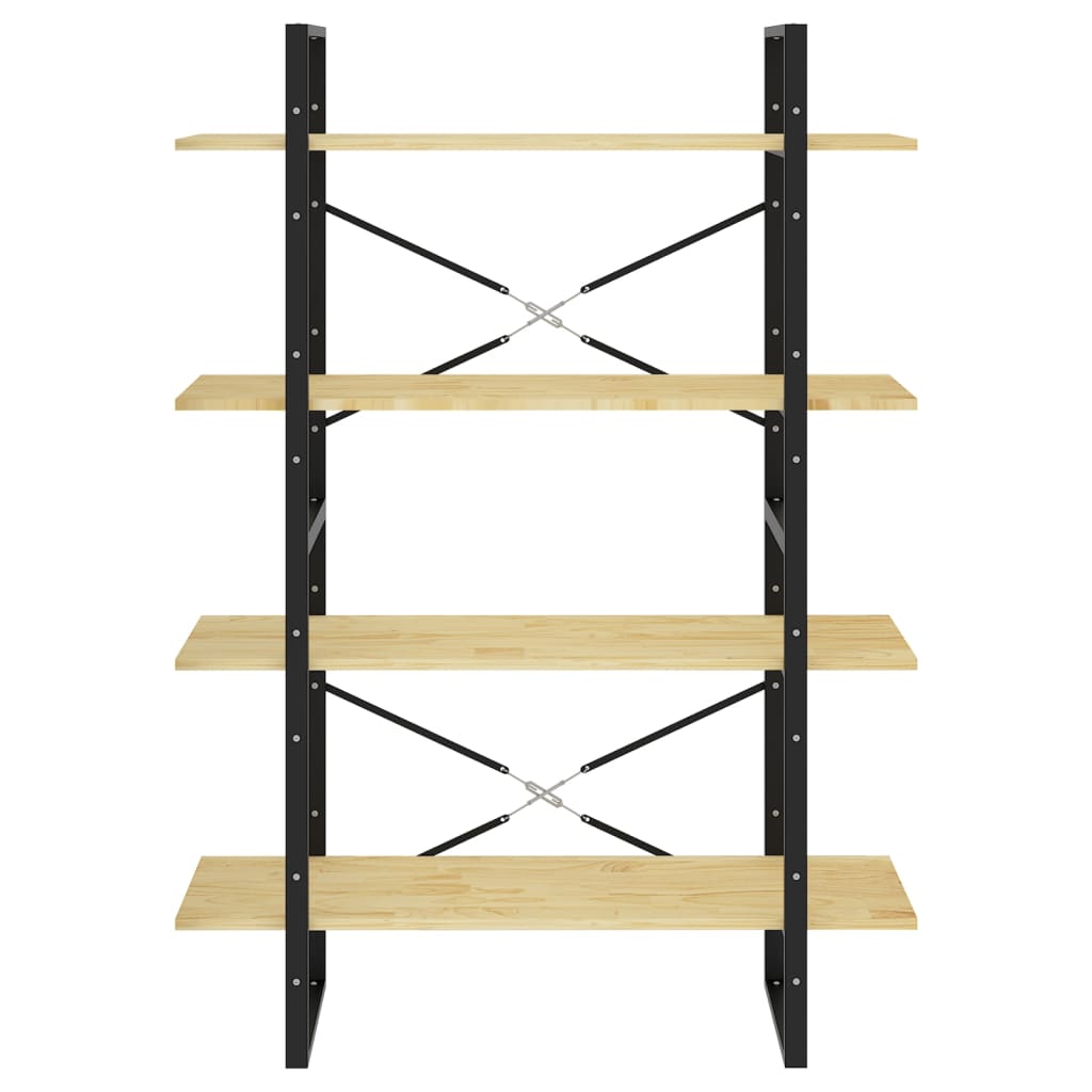 vidaXL 4-Tier Book Cabinet 100x30x140 cm Solid Pine Wood