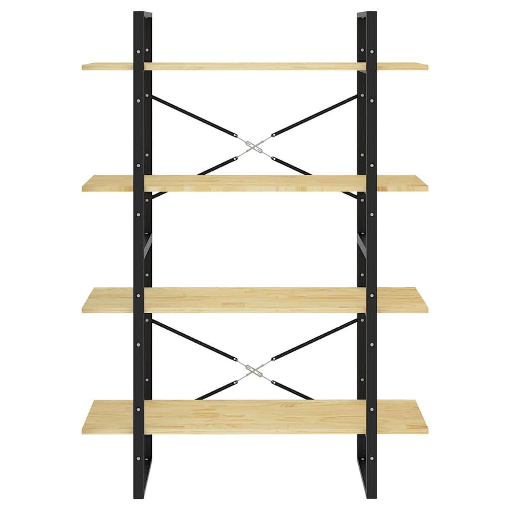 vidaXL 4-Tier Book Cabinet 100x30x140 cm Solid Wood Pine