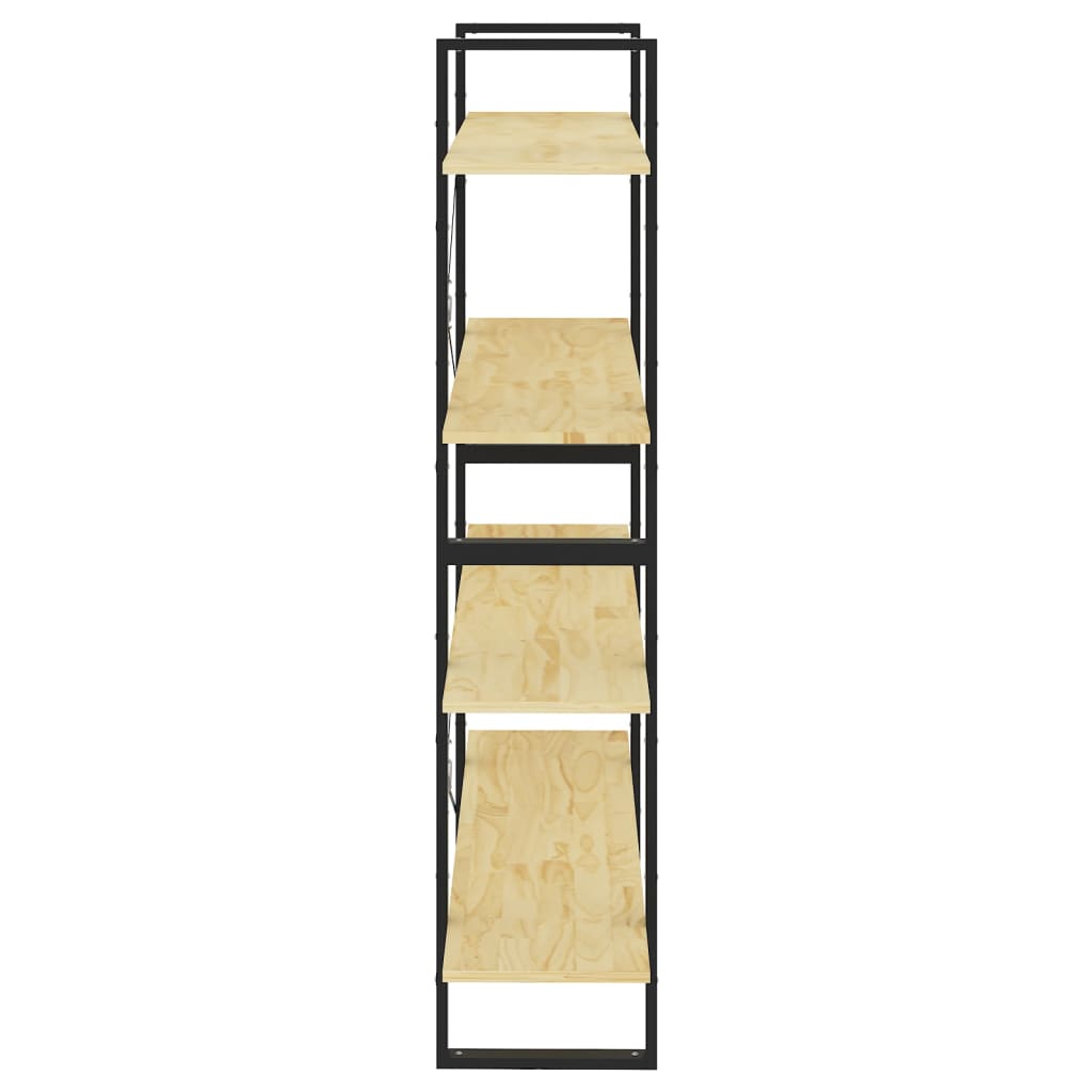 vidaXL 4-Tier Book Cabinet 100x30x140 cm Solid Pine Wood