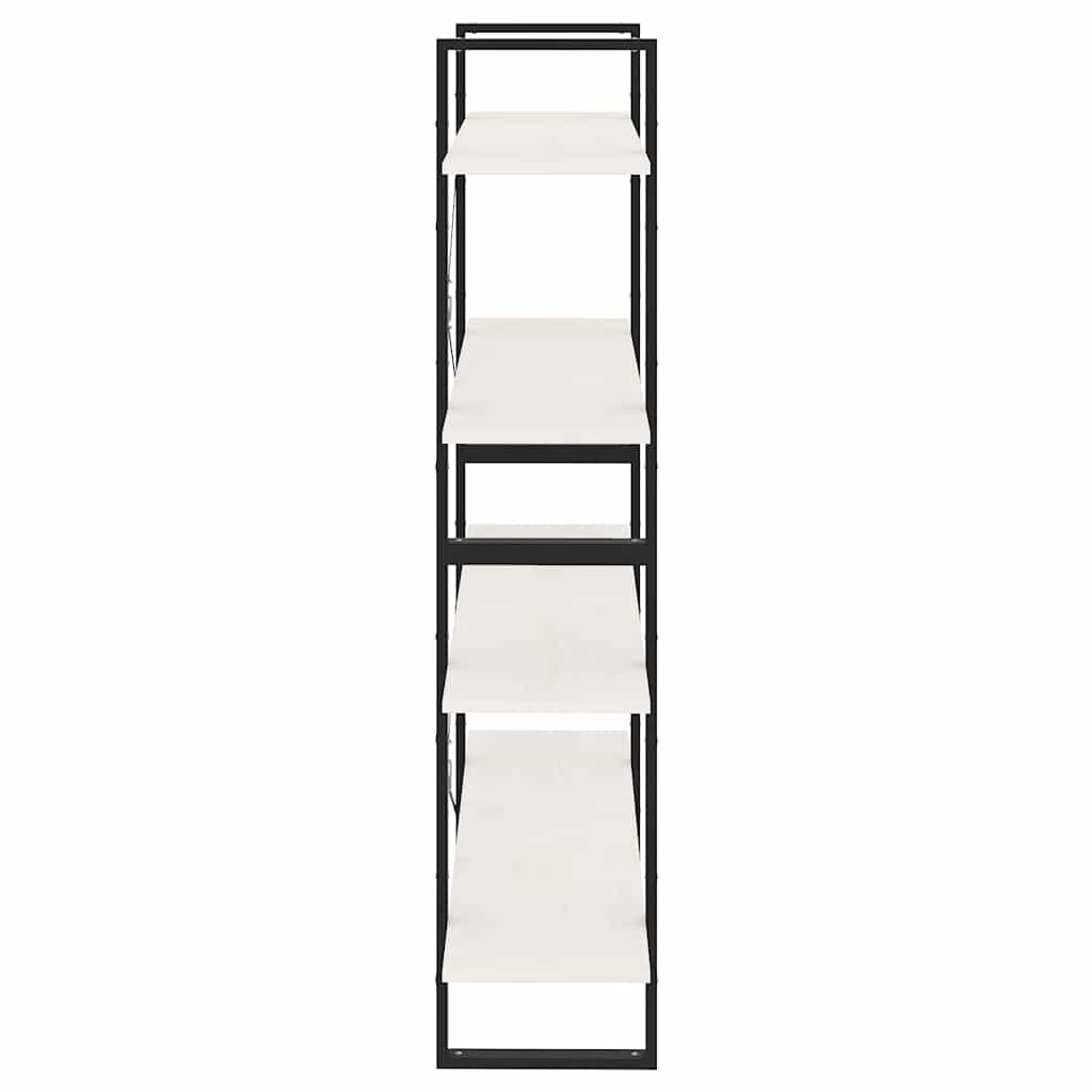 vidaXL 4-Tier Book Cabinet White 100x30x140 cm Solid Wood Pine
