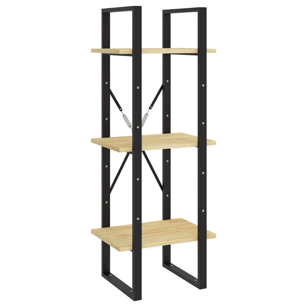 vidaXL 3-Tier Book Cabinet 40x30x105 cm Solid Pinewood