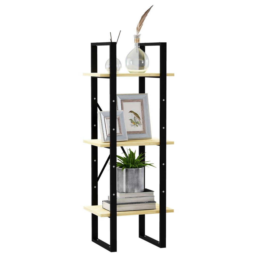 vidaXL 3-Tier Book Cabinet 40x30x105 cm Solid Pinewood