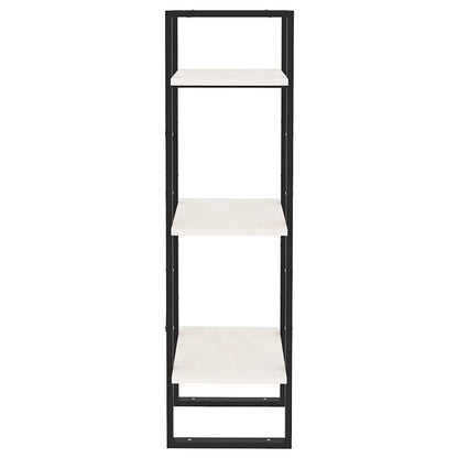 806493 vidaXL 3-Tier Book Cabinet White 40x30x105 cm Solid Wood Pine