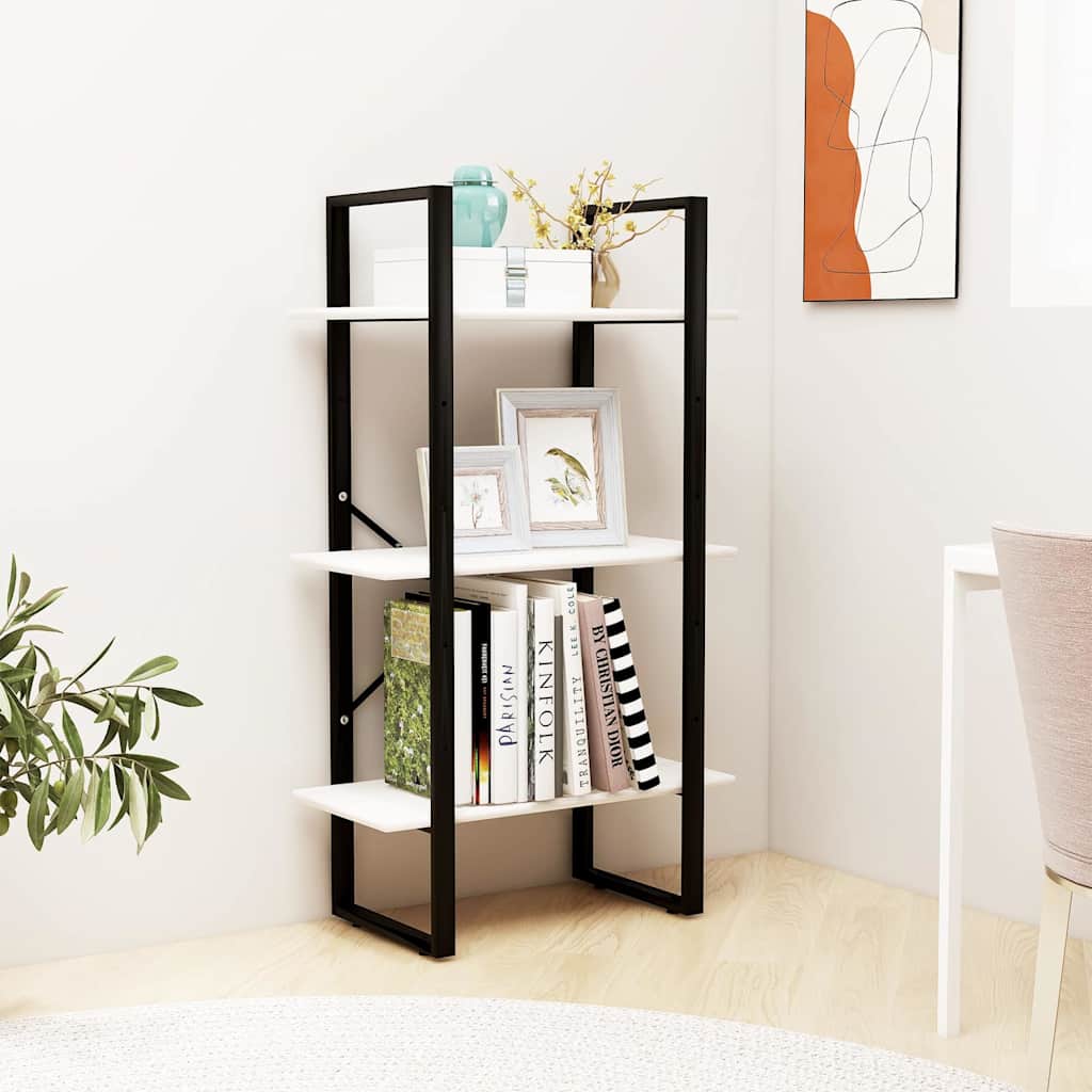 806513 vidaXL Storage Shelf White 60x30x105 cm Solid Wood Pine