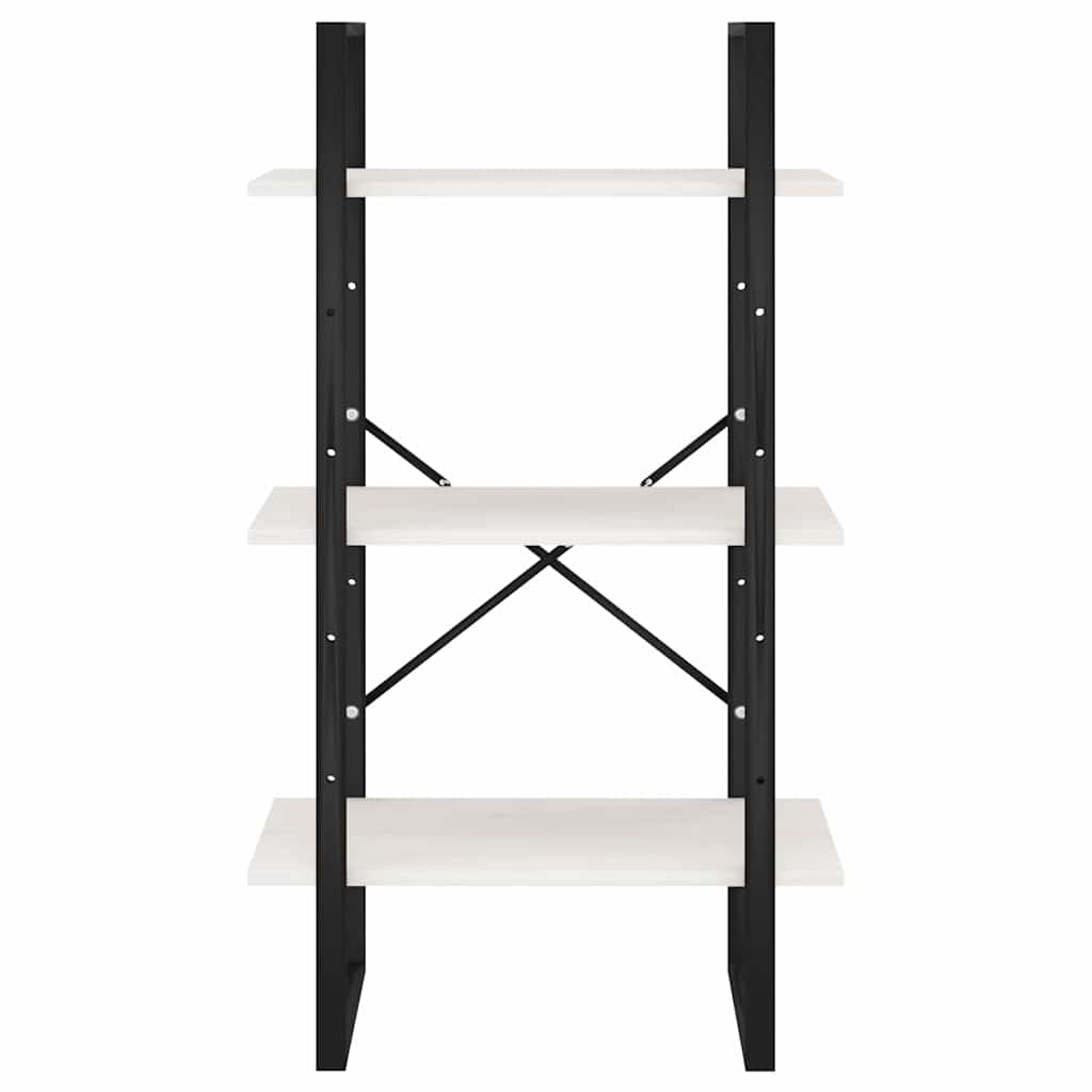 806513 vidaXL Storage Shelf White 60x30x105 cm Solid Wood Pine