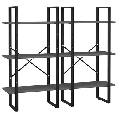 vidaXL Storage Shelf Grey 60x30x210 cm Engineered Wood
