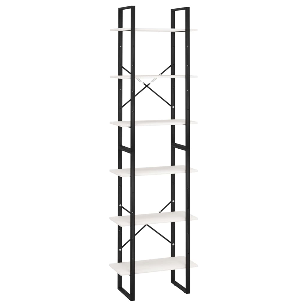 vidaXL Storage Shelf White 60x30x210 cm Solid Wood Pine