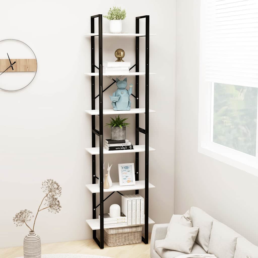vidaXL Storage Shelf White 60x30x210 cm Solid Wood Pine