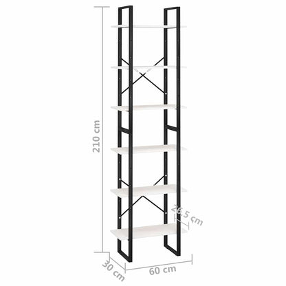 vidaXL Storage Shelf White 60x30x210 cm Solid Wood Pine