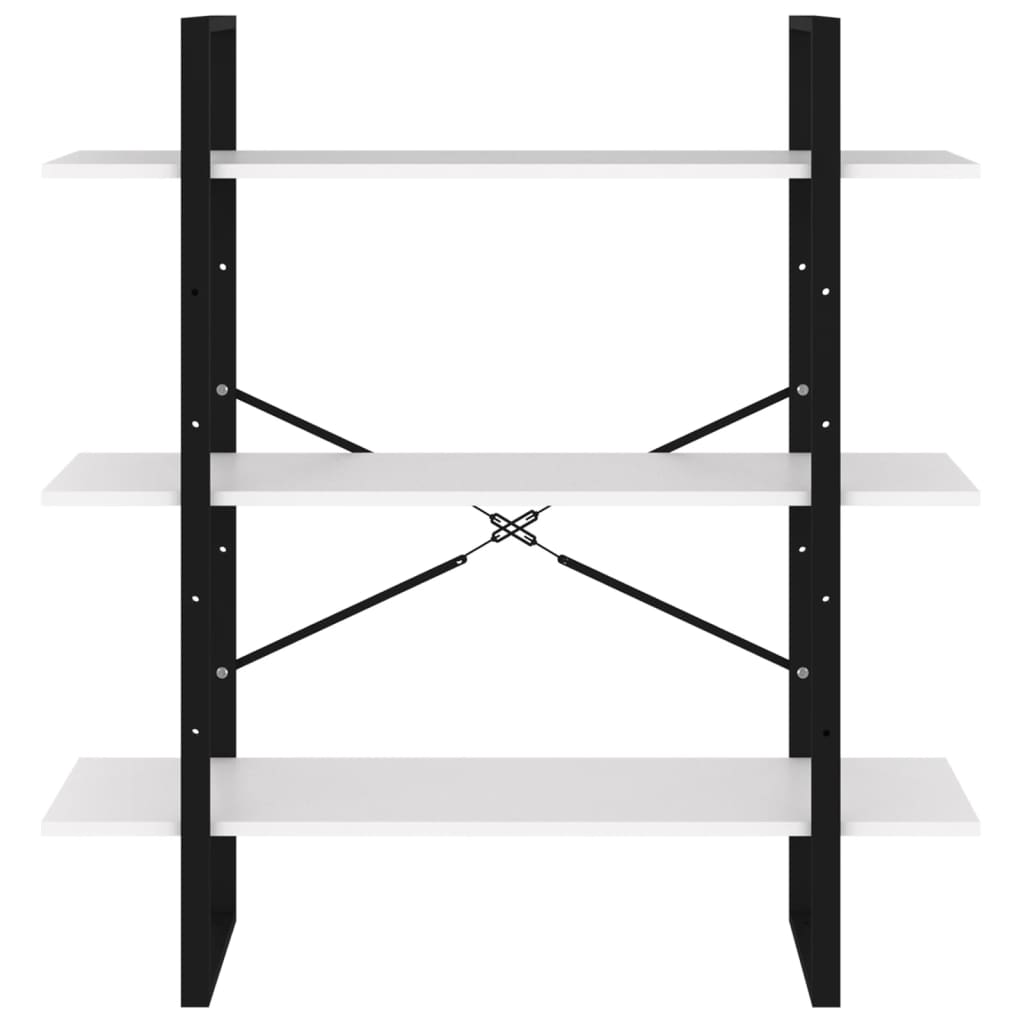 806547 vidaXL Book Cabinet White 100x30x105 cm Engineered Wood