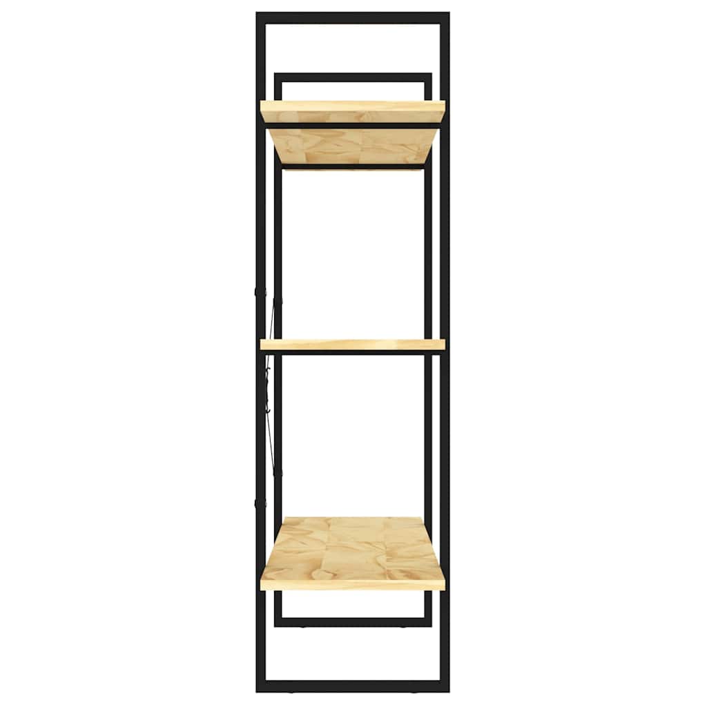 806552 vidaXL 3-Tier Book Cabinet 100x30x105 cm Solid Wood Pine