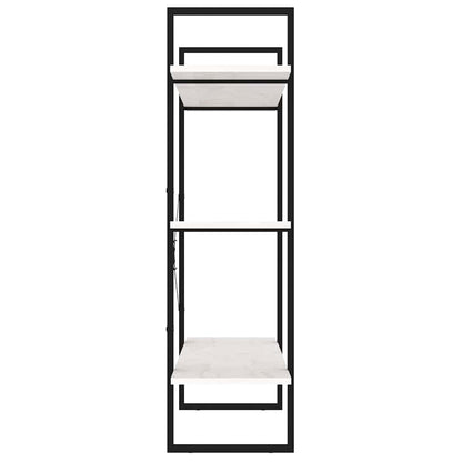 806553 vidaXL 3-Tier Book Cabinet White 100x30x105 cm Solid Wood Pine