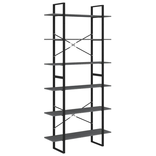 vidaXL High Cabinet Grey 100x30x210 cm Solid Pine Wood