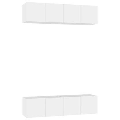 vidaXL TV Cabinets 4 pcs White 60x30x30 cm Engineered Wood