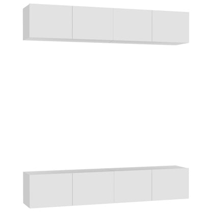 vidaXL TV Cabinets 4 pcs White 80x30x30 cm Engineered Wood