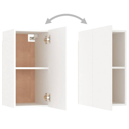 vidaXL 4 Piece TV Cabinet Set White Engineered Wood