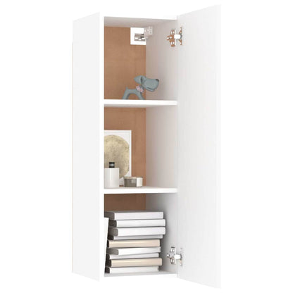 vidaXL 4 Piece TV Cabinet Set White Engineered Wood