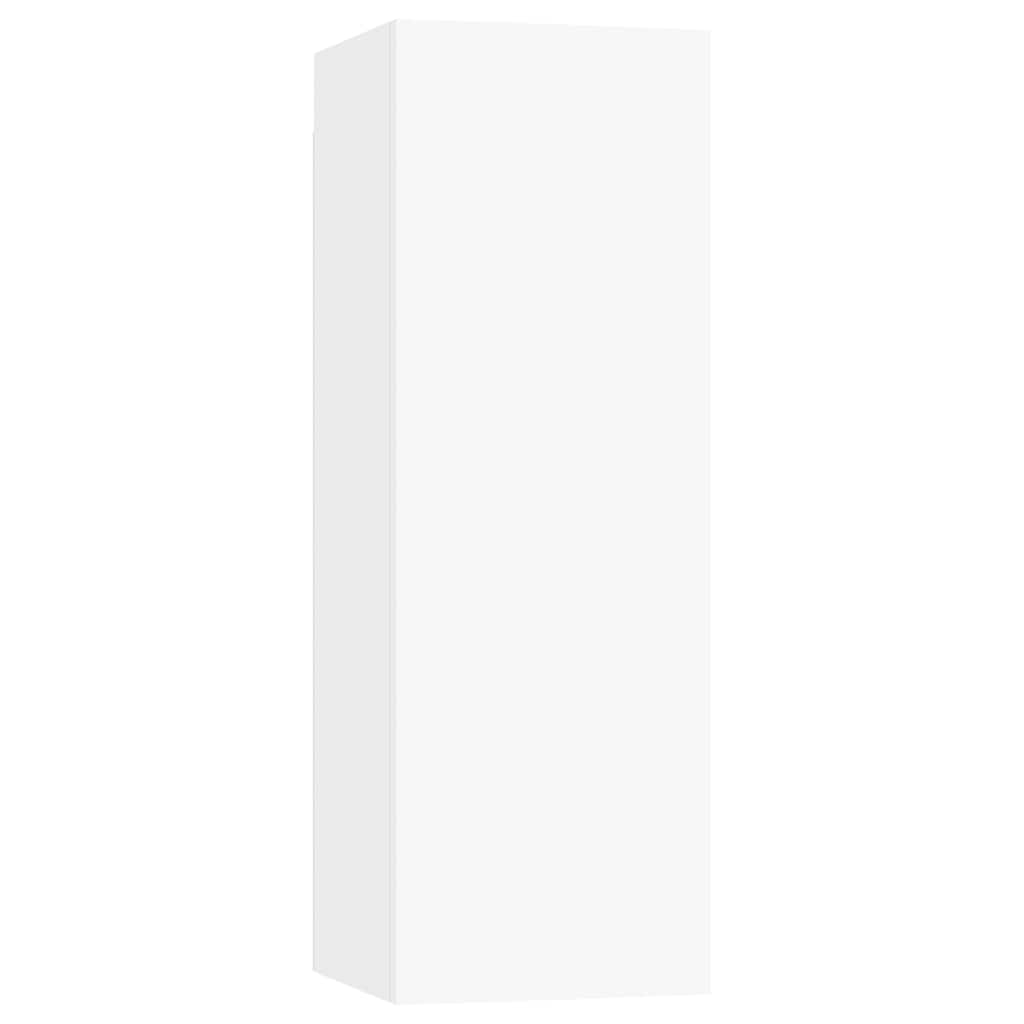vidaXL 4 Piece TV Cabinet Set White Engineered Wood
