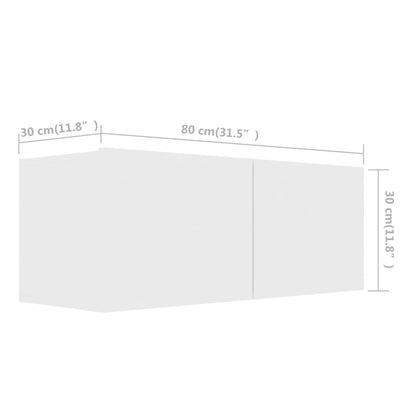 vidaXL 8 Piece TV Cabinet Set White Engineered Wood