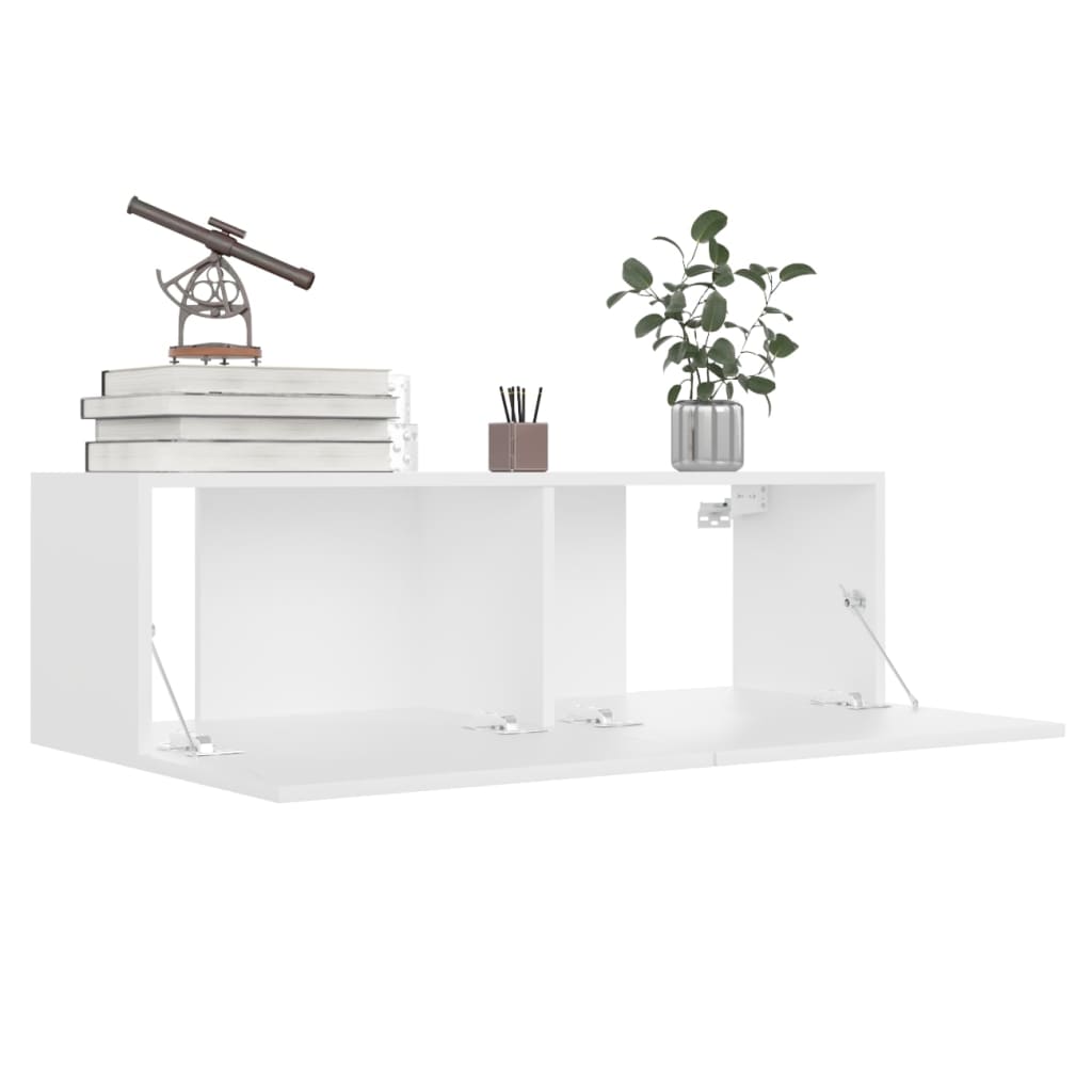vidaXL 8 Piece TV Cabinet Set White Engineered Wood
