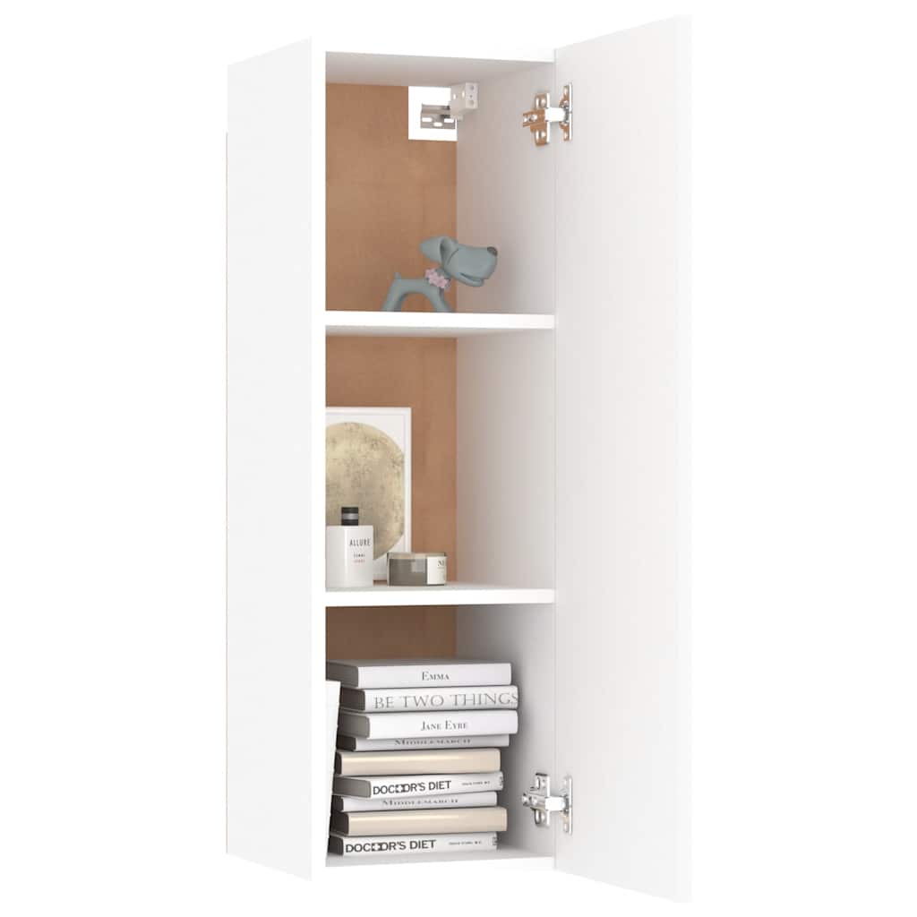 vidaXL 8 Piece TV Cabinet Set White Engineered Wood