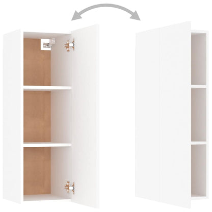 vidaXL 8 Piece TV Cabinet Set White Engineered Wood