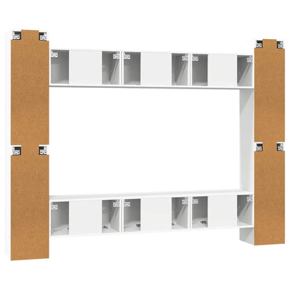 vidaXL 10 Piece TV Cabinet Set White Engineered Wood
