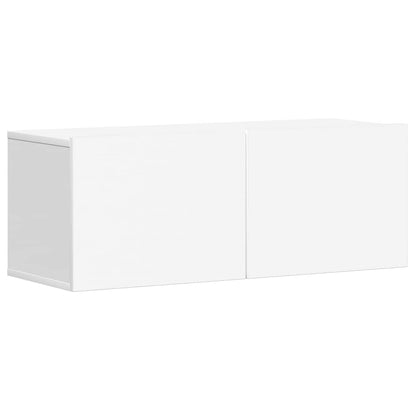 vidaXL 3 Piece TV Cabinet Set White Engineered Wood