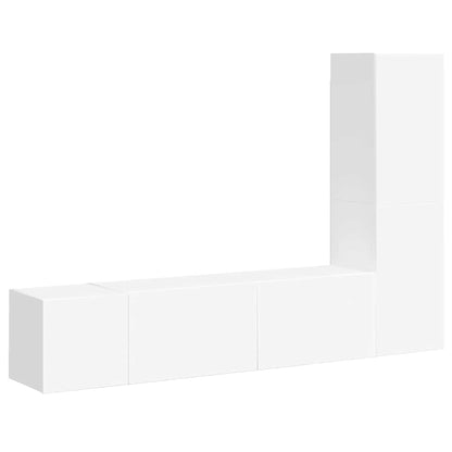 vidaXL 3 Piece TV Cabinet Set White Engineered Wood