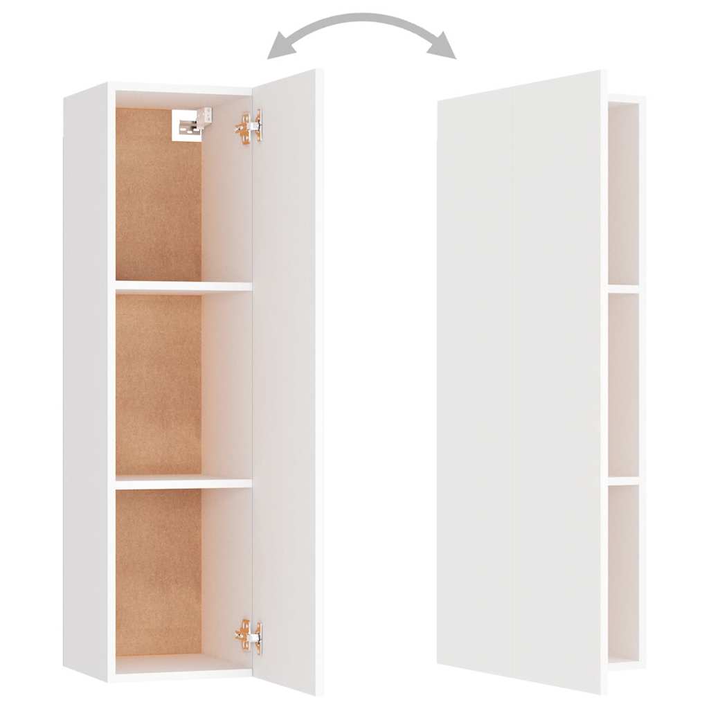 vidaXL 3 Piece TV Cabinet Set White Engineered Wood