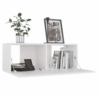 vidaXL 10 Piece TV Cabinet Set White Engineered Wood
