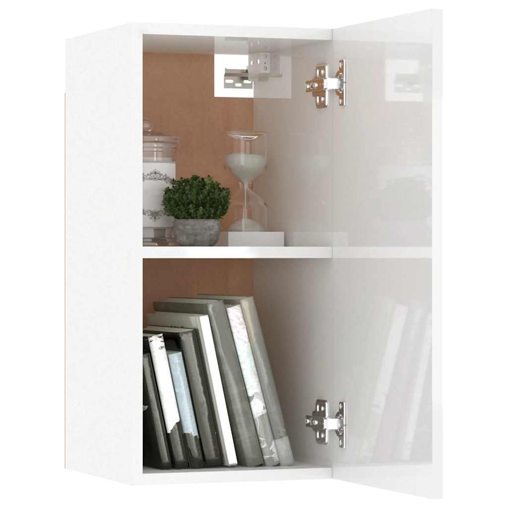 vidaXL 8 Piece TV Cabinet Set White Engineered Wood