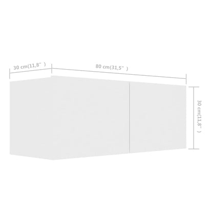 vidaXL 7 Piece TV Cabinet Set White Engineered Wood
