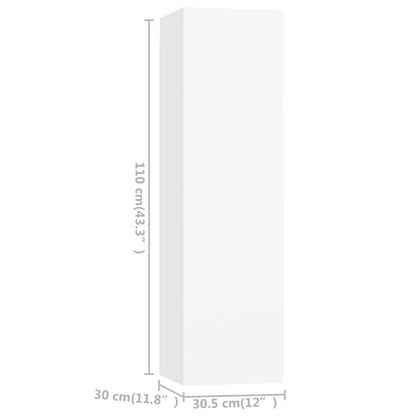 vidaXL TV Cabinet Set | White | Engineered wood | TV Cabinet Set | Rectangular