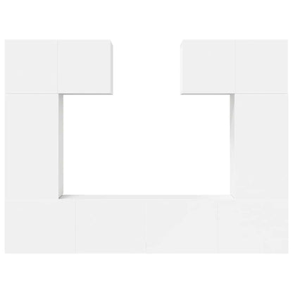 vidaXL 6 Piece TV Cabinet Set White Engineered Wood