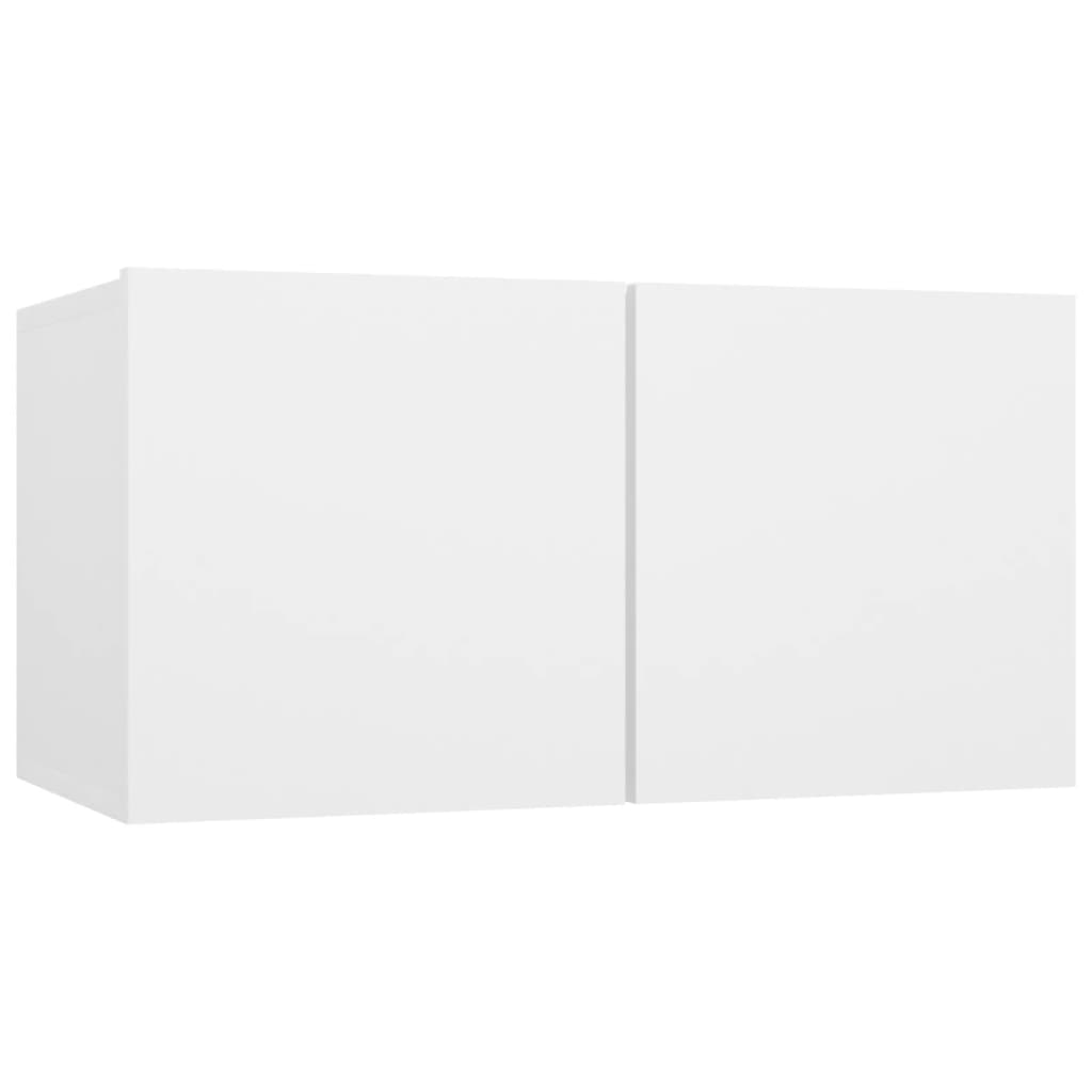 vidaXL 2 Piece TV Cabinet Set White Engineered Wood