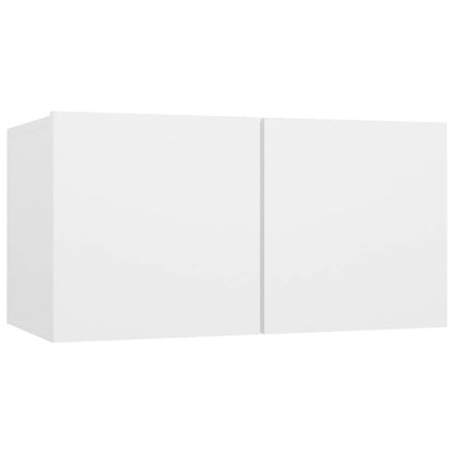 vidaXL 2 Piece TV Cabinet Set White Engineered Wood