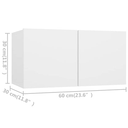vidaXL 7 Piece TV Cabinet Set White Engineered Wood