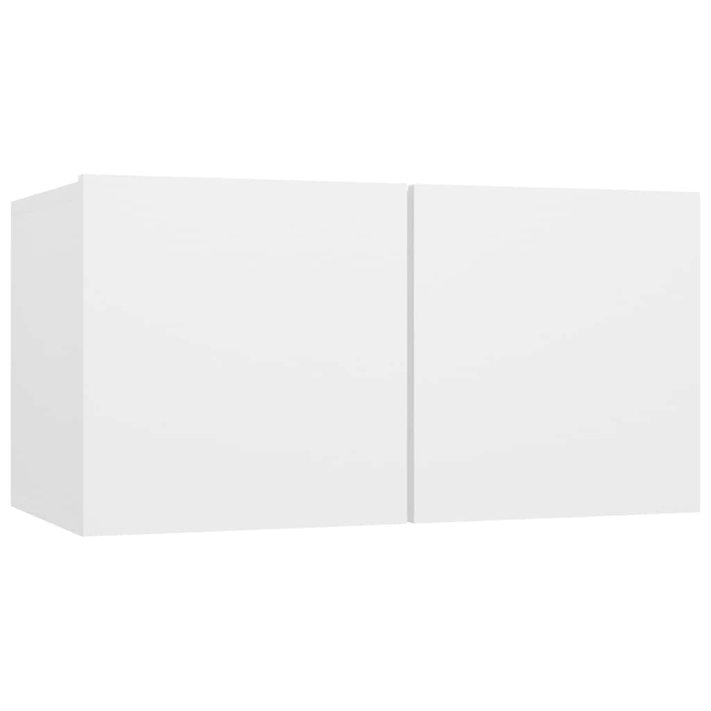 vidaXL 4 Piece TV Cabinet Set White Engineered Wood