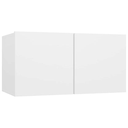 vidaXL 4 Piece TV Cabinet Set White Engineered Wood